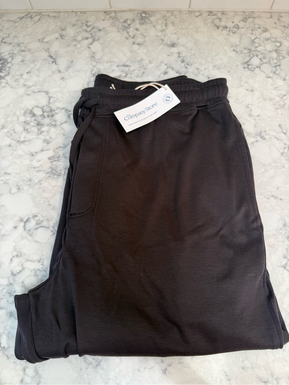 Men's Black Drawstring Jogger Sweatpants —